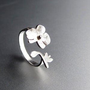 Image of Orchid - Flower Ring - Handmade Sterling Silver Ring