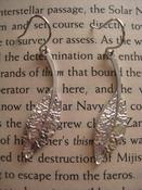 Image of Silver Plated Long Leaf Earings