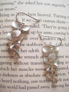 Image of Silver Plated Triple Orchid Earings