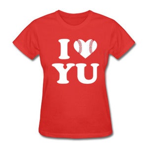 Image of *Women's Fit* I Love Yu Darvish (Red w/ Baseball Heart)
