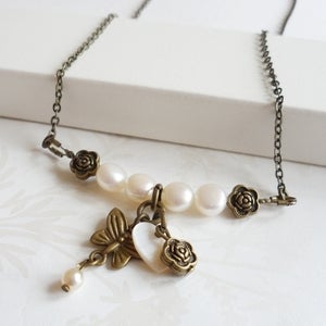 Image of Enchantment Charm Necklace (pearl)