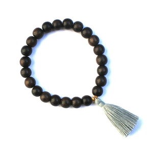 Image of Tassel & Wood Bead Bracelet