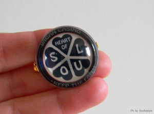 Image of BLU WIGAN CASINO RESIN PIN