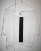 Image of "Vertical" Play-Shirt cropped top t-shirt (White)