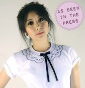Image of Temporary:Secretary Scalloped Peter Pan Collar Tee - Womens