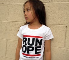 Image of White RUN DPE Girl Kid's T-Shirt