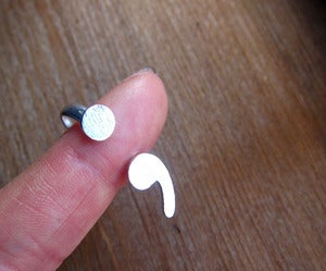 Image of Semicolon Silver Ring - Handmade Punctuation Silver Ring