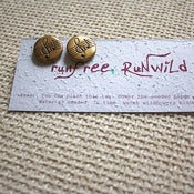 Image of Music Lovers - Recycled Button Stud Earrings