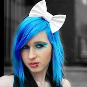 Image of Mini White PVC Hair Bow