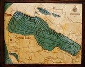 Image of Crystal Lake, MI Wood Map