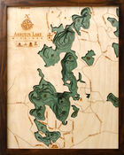 Image of Arbutus Lake, MI Wood Map