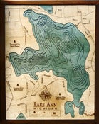 Image of Lake Ann, MI Wood Map