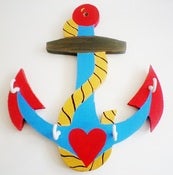 Image of TATTOO STYLE ANCHOR KEY/JEWELLERY HOOK HANGER