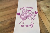 Image of peanut butter and jelly tea towel