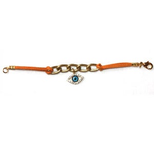 Image of Orange Evil Eye Bracelet