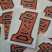 Image of NEW! Old Gold "#1" Sticker (2 for $5)