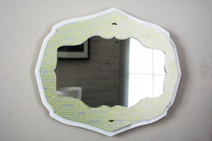 Image of curly bracket mirror - metallic maze
