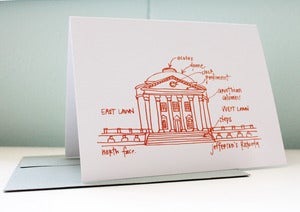 Image of University of Virginia Rotunda blank note card