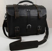 Image of Vintage Handmade Large Genuine Crazy Horse Leather Backpack Messenger Traveling Bag - Duffle (n53-2)