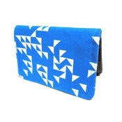 Image of Triangles ) Blue ) Slim Wallet