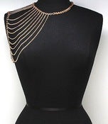 Image of Shoulder Chain Necklace (Gold or Silver)
