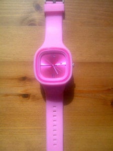 Image of Large Cute Rubber Pink Watch 