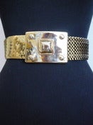 Image of Bill Blass wide gold stretch belt