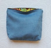 Image of Chambray Linen Cosmetic Bag