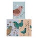 Image of Colourful Birds and Floral Gift Tags