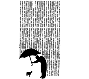 Image of HAPPY GOAT SHIRTS BANNER LOGO (FREE WITH $50 PURCHASE)