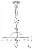 Image of AMAZONAS Powerhook - Rotating ceiling hook for hanging chairs.