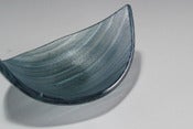 Image of Leaf dish, steely blues and greys