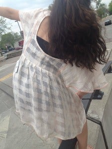 Image of romantic free people cream shirt