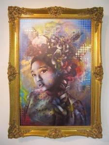 Image of "Delicate" Aerosol Stencil on Canvas by FIN DAC