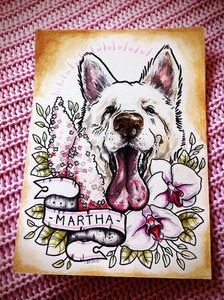 Image of Bespoke Tattoo Style Pet Portrait