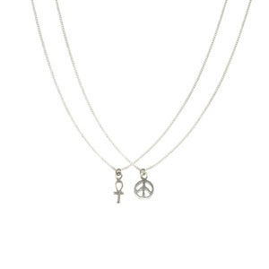 Image of Tiny Sterling Silver Symbol Necklace