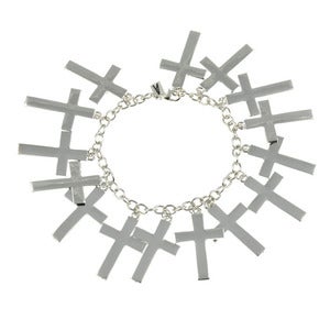 Image of Marcia. Fully Loaded Cross Bracelet