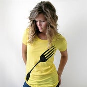 Image of Foodie Fork Summer Tee in Sunshine
