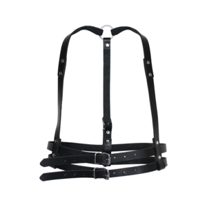 Image of Maria. Cropped Leather Harness