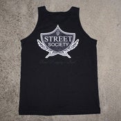 Image of THE STREET SOCIETY LOGO TANK BLACK/WHITE/ON BLACK