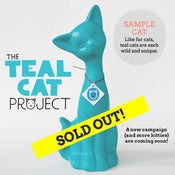 Image of Teal Cat - Trinket Sized