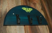 Image of Half Moon 3 Hook Rack: Green Butterfly