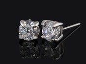 Image of Swarovski 2 ct. Total weight Diamond stud Cubic Zirconia Earrings  $59