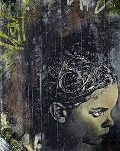 Image of "Strike of Night"- Giclee with silkscreen varnish print by Snik