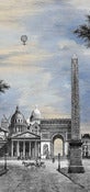Image of Daisy Hardcastle Stunning printed linen panel  reinvents the iconic monuments of the French capital.