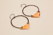 Image of Amy Burgess Copper Triangle Hoop Earrings