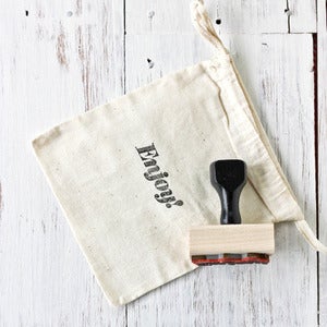 Image of 'Enjoy' Wooden Stamp