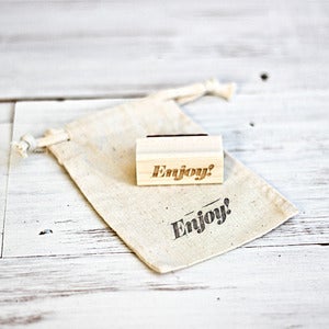 Image of Mini 'Enjoy' Wooden Stamp