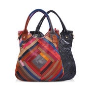 Image of Handmade Genuine Leather Women's Handbag Messenger Bag in Splicing Leather (m47)