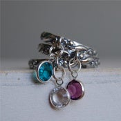 Image of Birthstone Charm Ring 